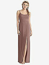 Rear View Thumbnail - Sienna Cowl-Back Double Strap Maxi Dress with Side Slit