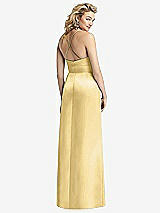 Rear View Thumbnail - Buttercup Pleated Skirt Satin Maxi Dress with Pockets