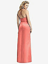 Rear View Thumbnail - Ginger Pleated Skirt Satin Maxi Dress with Pockets