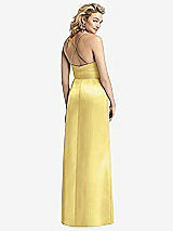 Rear View Thumbnail - Sunflower Pleated Skirt Satin Maxi Dress with Pockets