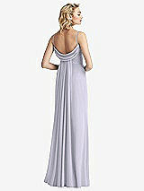 Front View Thumbnail - Silver Dove Shirred Sash Cowl-Back Chiffon Trumpet Gown