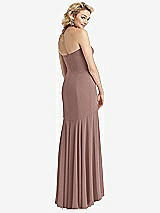 Rear View Thumbnail - Sienna Strapless Sheer Crepe High-Low Dress