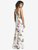 Front View Thumbnail - Butterfly Botanica Ivory Sleeveless Tie Back Chiffon Trumpet Gown