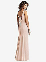 Front View Thumbnail - Cameo Sleeveless Tie Back Chiffon Trumpet Gown