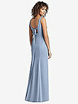 Front View Thumbnail - Cloudy Sleeveless Tie Back Chiffon Trumpet Gown