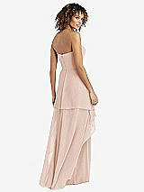 Rear View Thumbnail - Cameo Strapless Chiffon Dress with Skirt Overlay