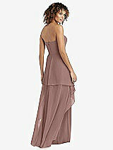 Rear View Thumbnail - Sienna Strapless Chiffon Dress with Skirt Overlay