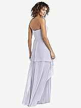 Rear View Thumbnail - Silver Dove Strapless Chiffon Dress with Skirt Overlay