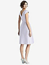 Rear View Thumbnail - Silver Dove Cap Sleeve Pleated Cocktail Dress with Pockets