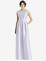 Front View Thumbnail - Silver Dove Cap Sleeve Pleated Skirt Dress with Pockets