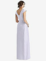 Rear View Thumbnail - Silver Dove Cap Sleeve Pleated Skirt Dress with Pockets