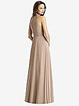Rear View Thumbnail - Topaz Sleeveless Halter Chiffon Maxi Dress