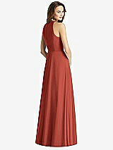Rear View Thumbnail - Amber Sunset Sleeveless Halter Chiffon Maxi Dress