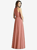 Rear View Thumbnail - Desert Rose Sleeveless Halter Chiffon Maxi Dress