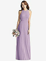 Front View Thumbnail - Pale Purple Sleeveless Halter Chiffon Maxi Dress