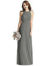 Front View Thumbnail - Charcoal Gray Thread Bridesmaid Style Emily