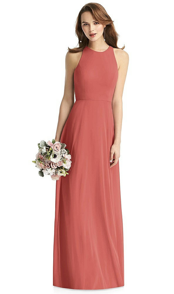 Front View - Coral Pink Thread Bridesmaid Style Emily