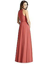 Rear View Thumbnail - Coral Pink Thread Bridesmaid Style Emily