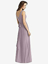 Rear View Thumbnail - Lilac Dusk Sleeveless V-Neck Chiffon Wrap Dress