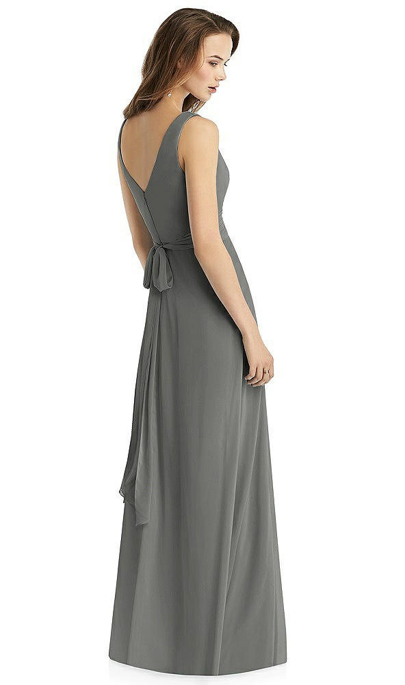 Back View - Charcoal Gray Thread Bridesmaid Style Layla