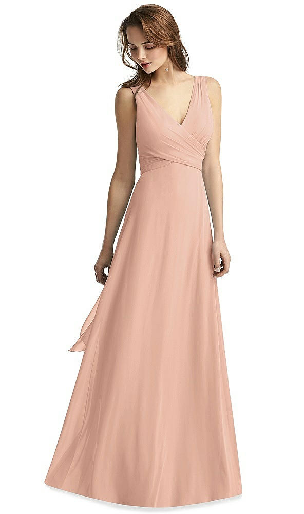 Front View - Pale Peach Thread Bridesmaid Style Layla