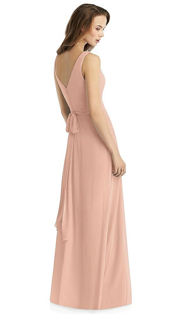 Back View - Pale Peach Thread Bridesmaid Style Layla