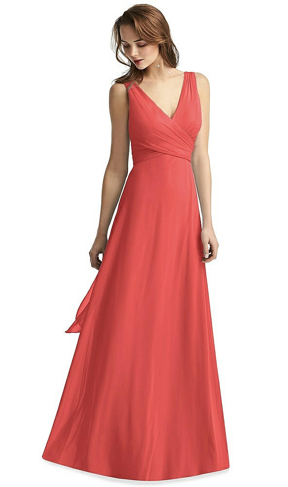 Front View - Perfect Coral Thread Bridesmaid Style Layla