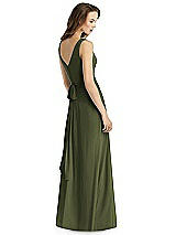 Rear View Thumbnail - Olive Green Thread Bridesmaid Style Layla
