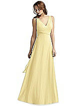 Front View Thumbnail - Pale Yellow Thread Bridesmaid Style Layla