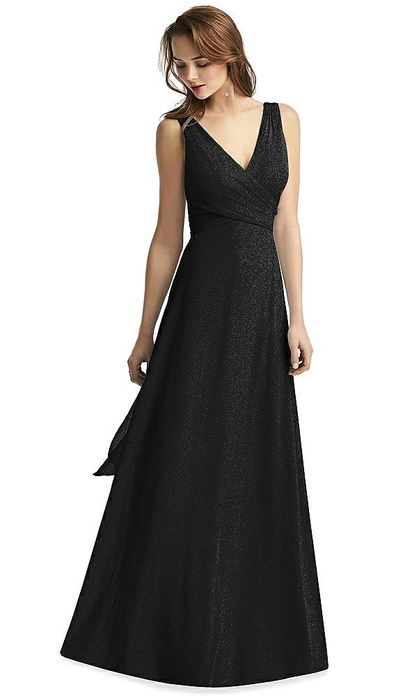 Front View - Black Silver Thread Bridesmaid Style Layla