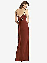 Front View Thumbnail - Auburn Moon Tie-Back Cutout Trumpet Gown with Front Slit