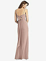 Front View Thumbnail - Neu Nude Tie-Back Cutout Trumpet Gown with Front Slit