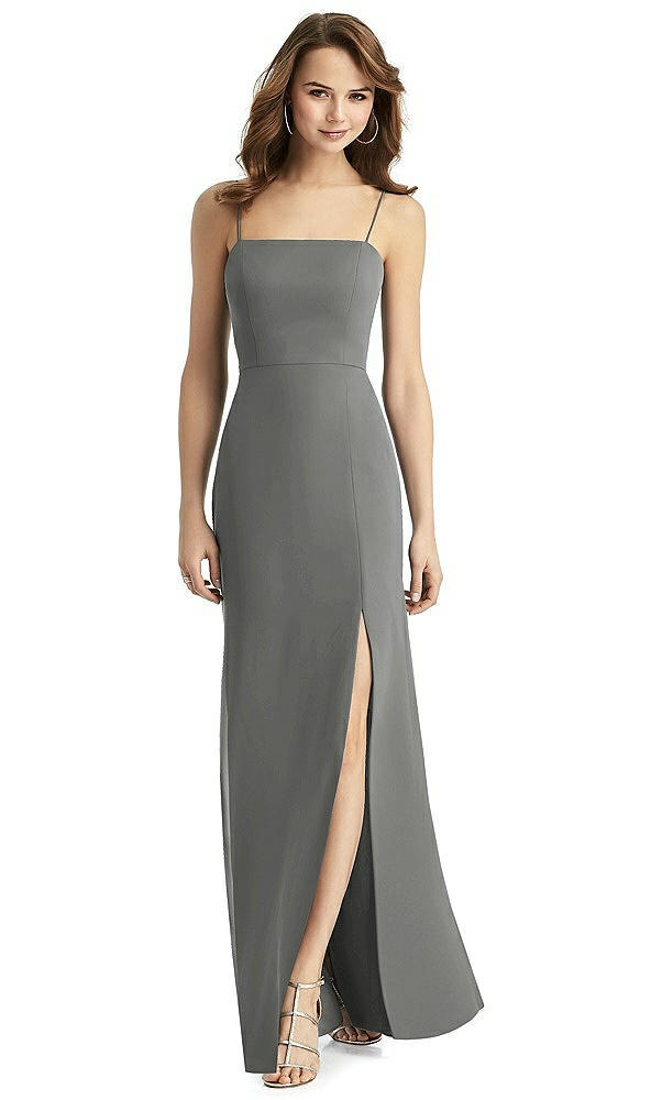 Back View - Charcoal Gray Thread Bridesmaid Style Stella