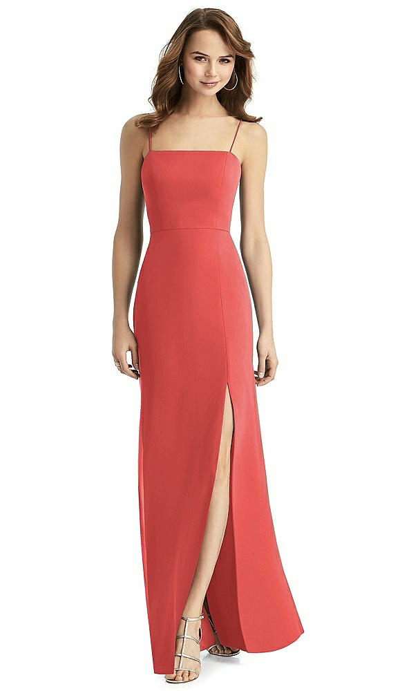 Back View - Perfect Coral Thread Bridesmaid Style Stella