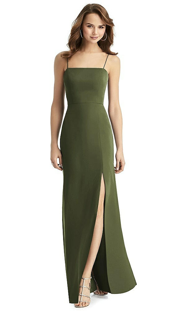 Back View - Olive Green Thread Bridesmaid Style Stella