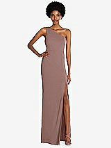 Front View Thumbnail - Sienna One-Shoulder Chiffon Trumpet Gown