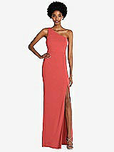 Front View Thumbnail - Perfect Coral Thread Bridesmaid Style Addison