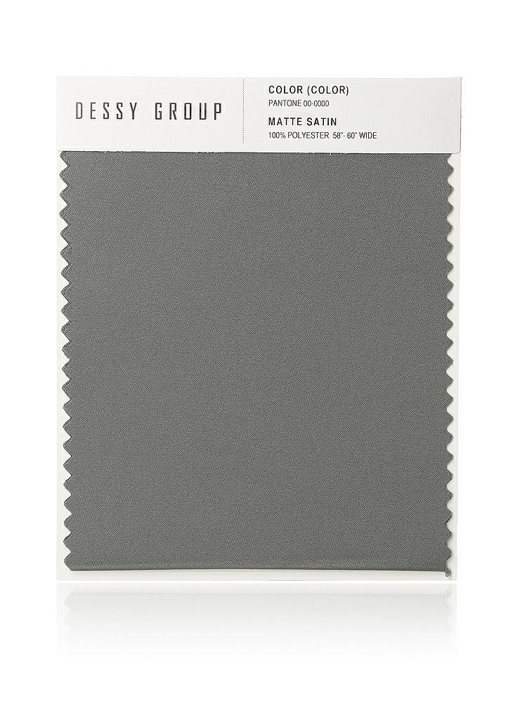 Front View - Charcoal Gray Matte Satin Fabric Swatch
