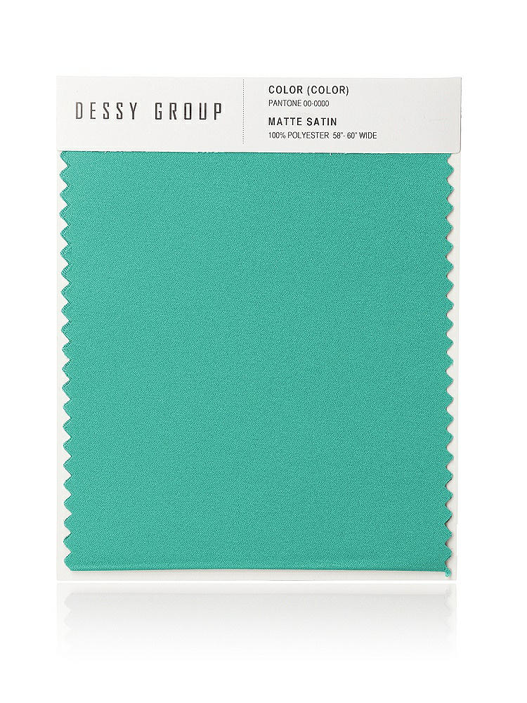 Front View - Pantone Turquoise Matte Satin Fabric Swatch