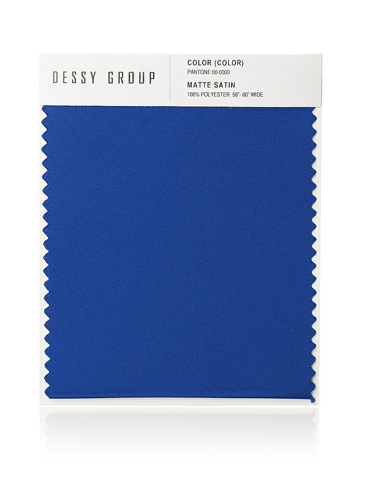 Front View - Sapphire Matte Satin Fabric Swatch