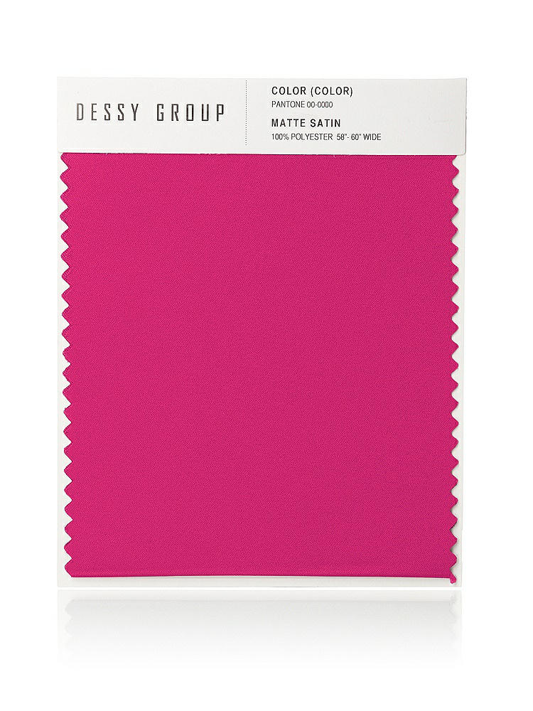 Front View - Think Pink Matte Satin Fabric Swatch