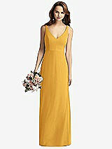 Front View Thumbnail - NYC Yellow Sleeveless V-Back Long Trumpet Gown