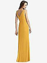 Rear View Thumbnail - NYC Yellow Sleeveless V-Back Long Trumpet Gown