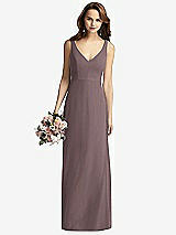 Front View Thumbnail - French Truffle Sleeveless V-Back Long Trumpet Gown