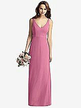 Front View Thumbnail - Orchid Pink Sleeveless V-Back Long Trumpet Gown