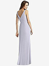 Rear View Thumbnail - Silver Dove Sleeveless V-Back Long Trumpet Gown