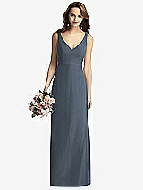 Front View Thumbnail - Silverstone Sleeveless V-Back Long Trumpet Gown
