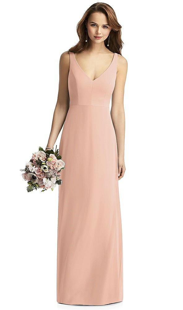 Front View - Pale Peach Thread Bridesmaid Style Peyton