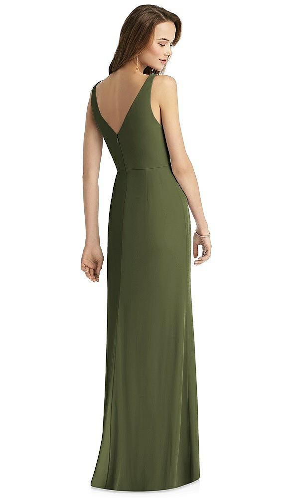 Back View - Olive Green Thread Bridesmaid Style Peyton