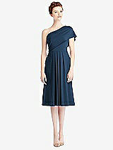 Front View Thumbnail - Sofia Blue Loop Convertible Midi Dress
